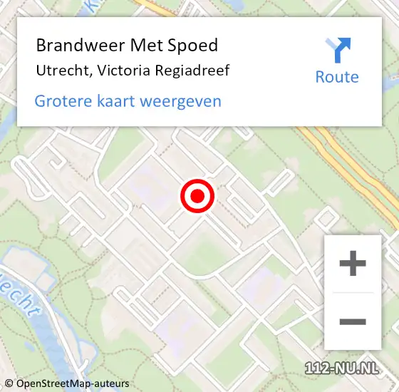 Locatie op kaart van de 112 melding: Brandweer Met Spoed Naar Utrecht, Victoria Regiadreef op 20 mei 2024 05:43