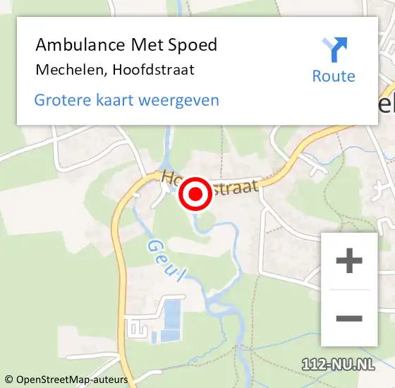 Locatie op kaart van de 112 melding: Ambulance Met Spoed Naar Mechelen, Hoofdstraat op 6 oktober 2014 14:56