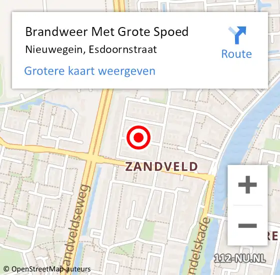 Locatie op kaart van de 112 melding: Brandweer Met Grote Spoed Naar Nieuwegein, Esdoornstraat op 20 mei 2024 07:52