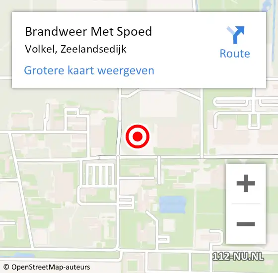 Locatie op kaart van de 112 melding: Brandweer Met Spoed Naar Volkel, Zeelandsedijk op 20 mei 2024 08:48