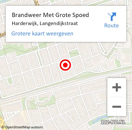 Locatie op kaart van de 112 melding: Brandweer Met Grote Spoed Naar Harderwijk, Langendijkstraat op 20 mei 2024 09:43