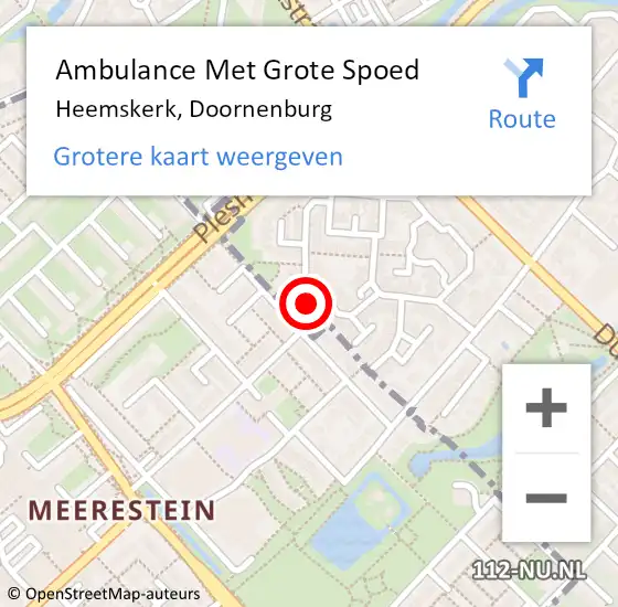Locatie op kaart van de 112 melding: Ambulance Met Grote Spoed Naar Heemskerk, Doornenburg op 20 mei 2024 10:25