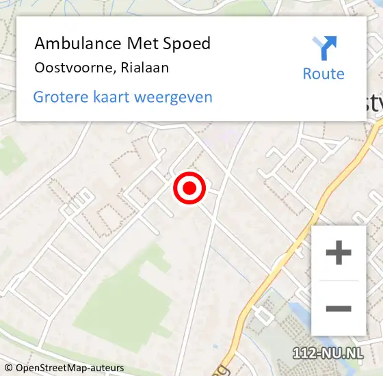 Locatie op kaart van de 112 melding: Ambulance Met Spoed Naar Oostvoorne, Rialaan op 20 mei 2024 13:47