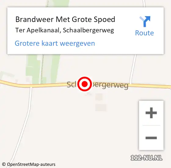 Locatie op kaart van de 112 melding: Brandweer Met Grote Spoed Naar Ter Apelkanaal, Schaalbergerweg op 6 oktober 2014 15:31