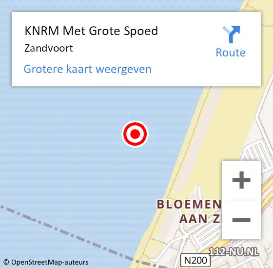 Locatie op kaart van de 112 melding: KNRM Met Grote Spoed Naar IJmuiden op 20 mei 2024 15:23