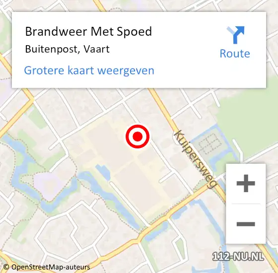 Locatie op kaart van de 112 melding: Brandweer Met Spoed Naar Buitenpost, Vaart op 20 mei 2024 17:07