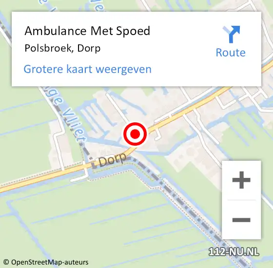 Locatie op kaart van de 112 melding: Ambulance Met Spoed Naar Polsbroek, Dorp op 20 mei 2024 17:45