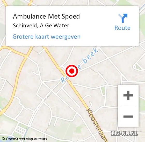 Locatie op kaart van de 112 melding: Ambulance Met Spoed Naar Schinveld, A Ge Water op 6 oktober 2014 15:53