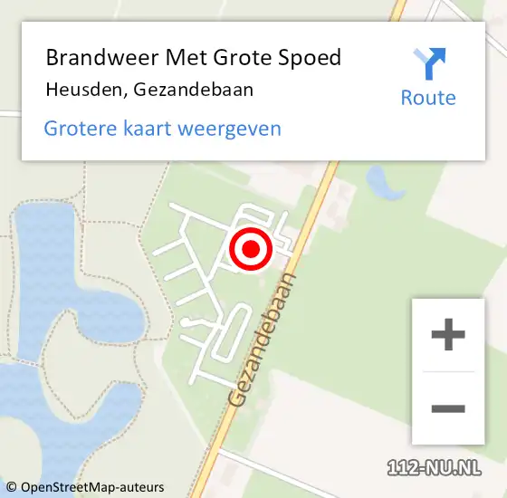 Locatie op kaart van de 112 melding: Brandweer Met Grote Spoed Naar Heusden, Gezandebaan op 21 mei 2024 08:10