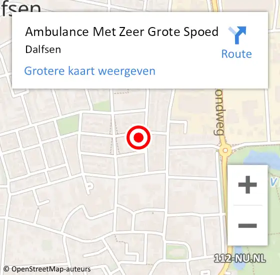 Locatie op kaart van de 112 melding: Ambulance Met Zeer Grote Spoed Naar Dalfsen op 21 mei 2024 09:13