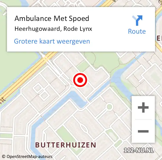 Locatie op kaart van de 112 melding: Ambulance Met Spoed Naar Heerhugowaard, Rode Lynx op 21 mei 2024 09:14