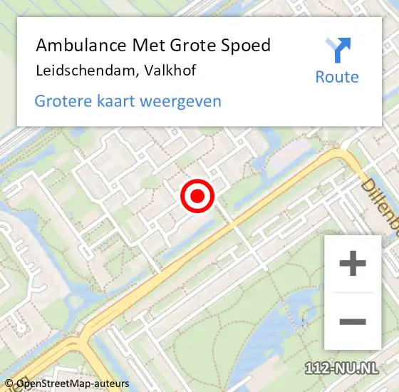 Locatie op kaart van de 112 melding: Ambulance Met Grote Spoed Naar Leidschendam, Valkhof op 21 mei 2024 09:52