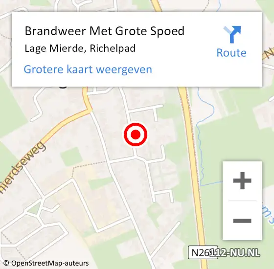 Locatie op kaart van de 112 melding: Brandweer Met Grote Spoed Naar Lage Mierde, Richelpad op 21 mei 2024 10:12