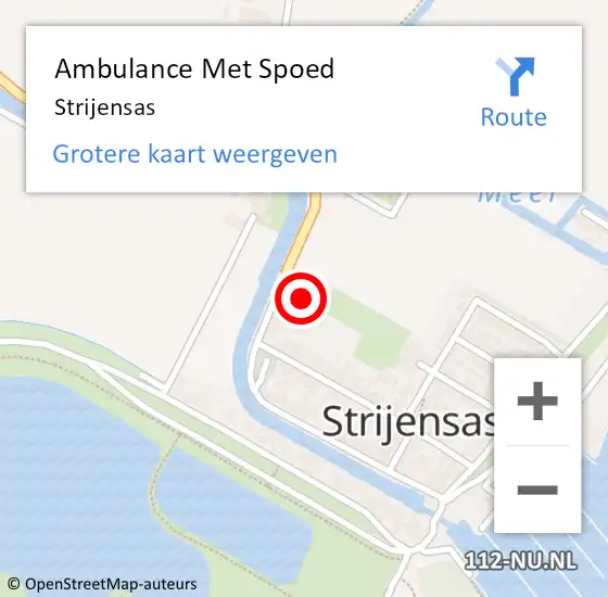 Locatie op kaart van de 112 melding: Ambulance Met Spoed Naar Strijensas op 21 mei 2024 13:23