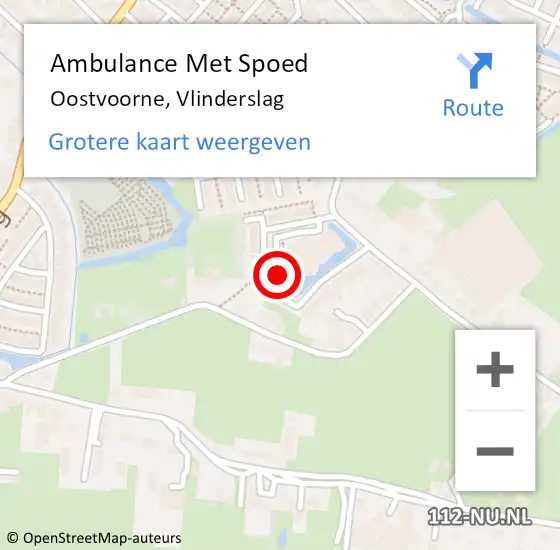 Locatie op kaart van de 112 melding: Ambulance Met Spoed Naar Oostvoorne, Vlinderslag op 21 mei 2024 14:28