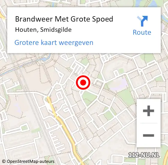 Locatie op kaart van de 112 melding: Brandweer Met Grote Spoed Naar Houten, Smidsgilde op 21 mei 2024 14:30