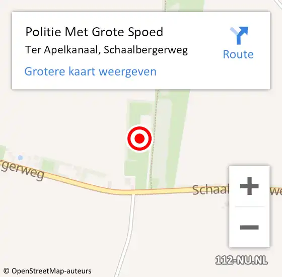 Locatie op kaart van de 112 melding: Politie Met Grote Spoed Naar Ter Apelkanaal, Schaalbergerweg op 21 mei 2024 15:44