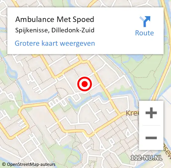 Locatie op kaart van de 112 melding: Ambulance Met Spoed Naar Spijkenisse, Dilledonk-Zuid op 21 mei 2024 16:12