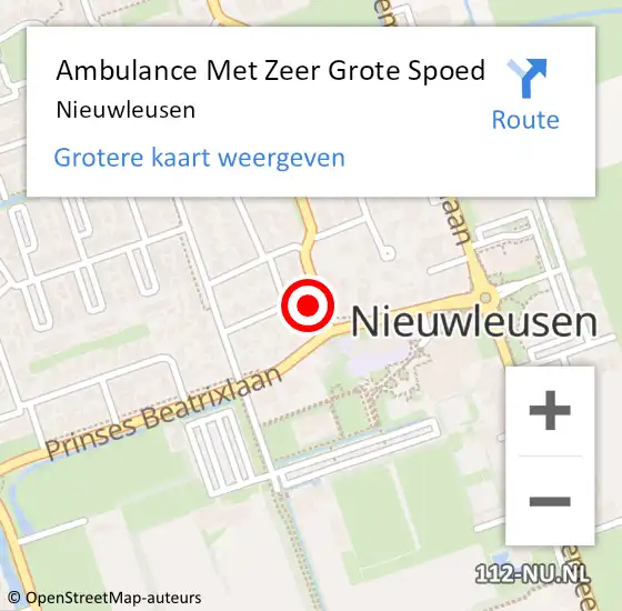 Locatie op kaart van de 112 melding: Ambulance Met Zeer Grote Spoed Naar Nieuwleusen op 21 mei 2024 16:20