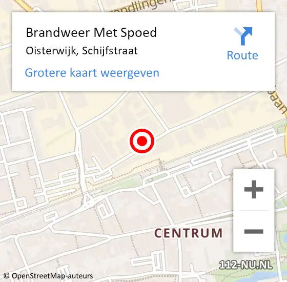 Locatie op kaart van de 112 melding: Brandweer Met Spoed Naar Oisterwijk, Schijfstraat op 21 mei 2024 17:27