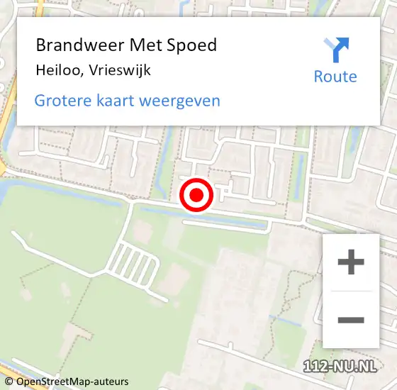 Locatie op kaart van de 112 melding: Brandweer Met Spoed Naar Heiloo, Vrieswijk op 21 mei 2024 18:57