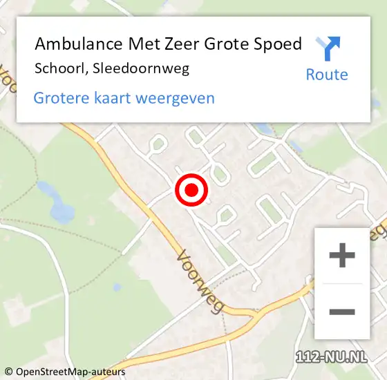 Locatie op kaart van de 112 melding: Ambulance Met Zeer Grote Spoed Naar Schoorl, Sleedoornweg op 22 mei 2024 02:01