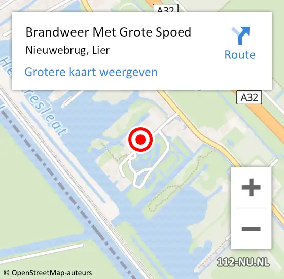 Locatie op kaart van de 112 melding: Brandweer Met Grote Spoed Naar Nieuwebrug, Lier op 22 mei 2024 05:12