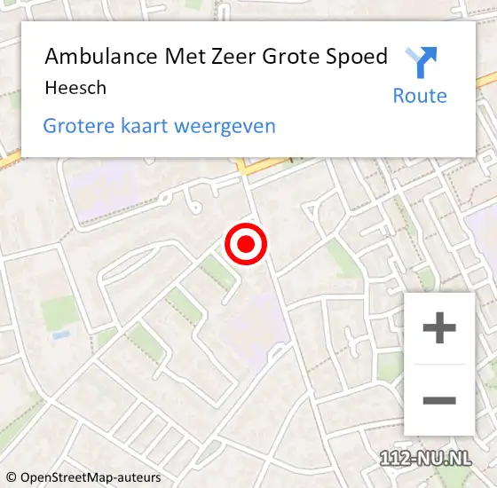 Locatie op kaart van de 112 melding: Ambulance Met Zeer Grote Spoed Naar Heesch op 22 mei 2024 11:36