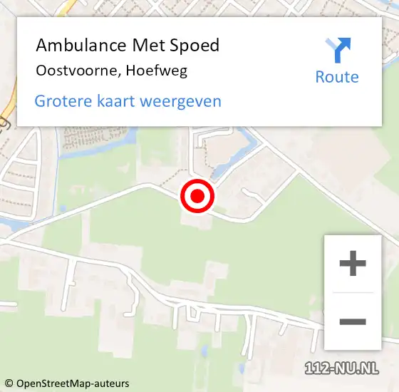 Locatie op kaart van de 112 melding: Ambulance Met Spoed Naar Oostvoorne, Hoefweg op 22 mei 2024 13:10