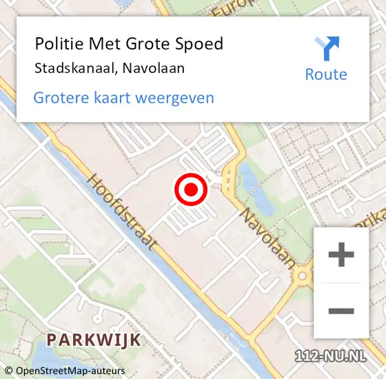 Locatie op kaart van de 112 melding: Politie Met Grote Spoed Naar Stadskanaal, Navolaan op 22 mei 2024 13:54