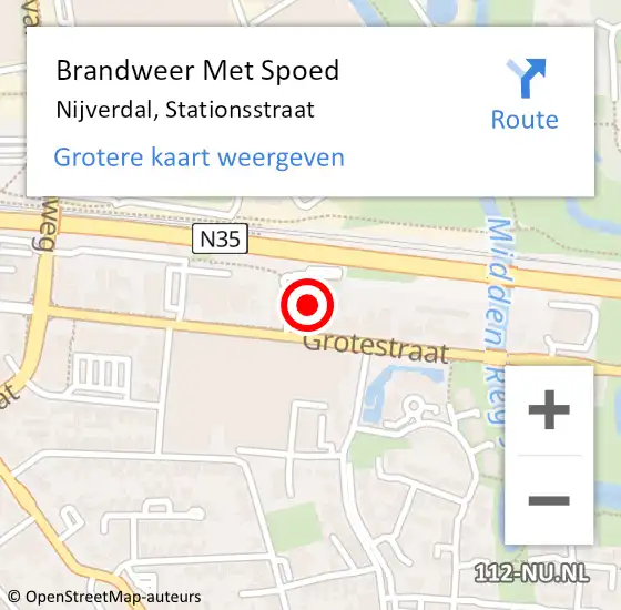 Locatie op kaart van de 112 melding: Brandweer Met Spoed Naar Nijverdal, Stationsstraat op 22 mei 2024 15:29