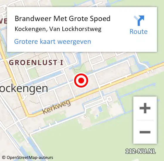 Locatie op kaart van de 112 melding: Brandweer Met Grote Spoed Naar Kockengen, Van Lockhorstweg op 22 mei 2024 15:41