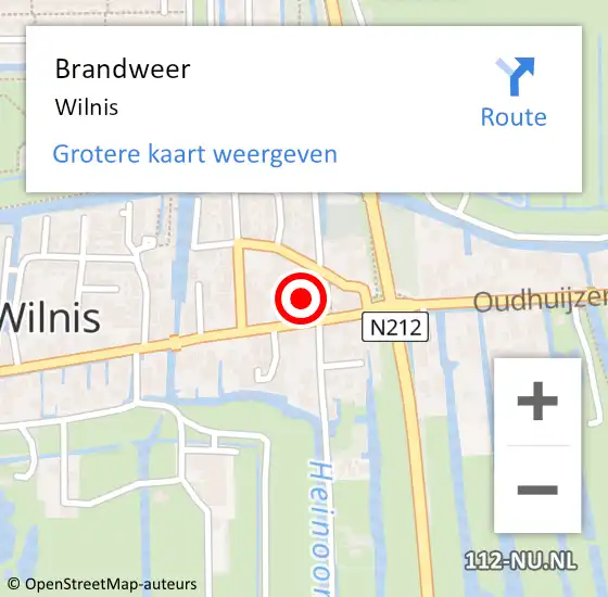 Locatie op kaart van de 112 melding: Brandweer Wilnis op 22 mei 2024 16:30