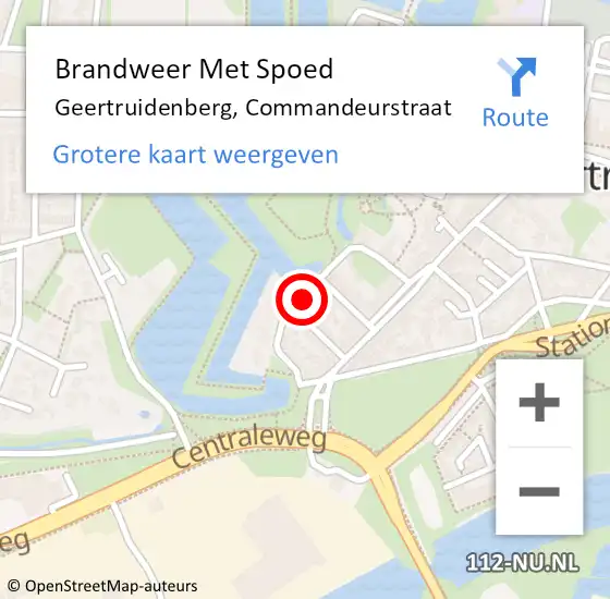 Locatie op kaart van de 112 melding: Brandweer Met Spoed Naar Geertruidenberg, Commandeurstraat op 22 mei 2024 17:06