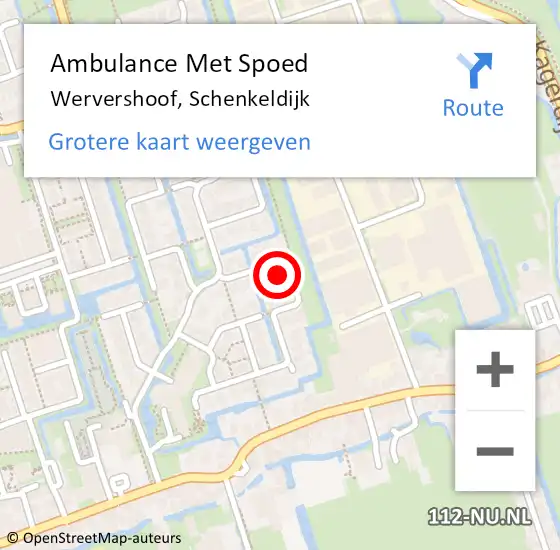 Locatie op kaart van de 112 melding: Ambulance Met Spoed Naar Wervershoof, Schenkeldijk op 22 mei 2024 20:09