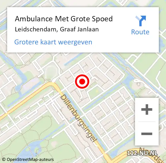 Locatie op kaart van de 112 melding: Ambulance Met Grote Spoed Naar Leidschendam, Graaf Janlaan op 22 mei 2024 23:54