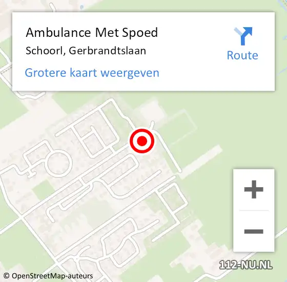 Locatie op kaart van de 112 melding: Ambulance Met Spoed Naar Schoorl, Gerbrandtslaan op 22 mei 2024 23:55
