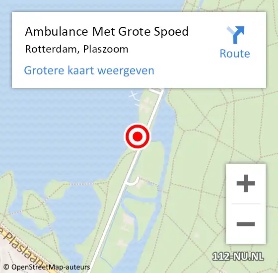 Locatie op kaart van de 112 melding: Ambulance Met Grote Spoed Naar Rotterdam, Plaszoom op 23 mei 2024 05:17