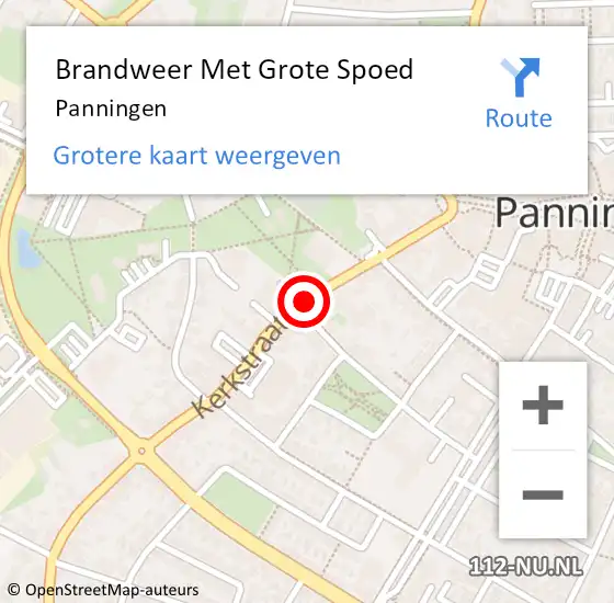 Locatie op kaart van de 112 melding: Brandweer Met Grote Spoed Naar Panningen op 23 mei 2024 06:30