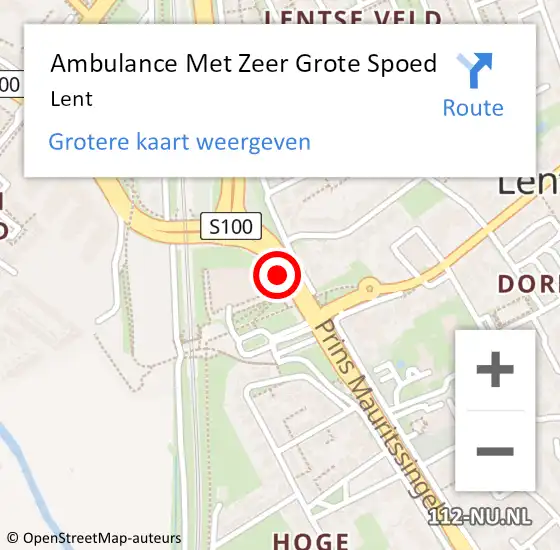 Locatie op kaart van de 112 melding: Ambulance Met Zeer Grote Spoed Naar Lent op 23 mei 2024 09:20