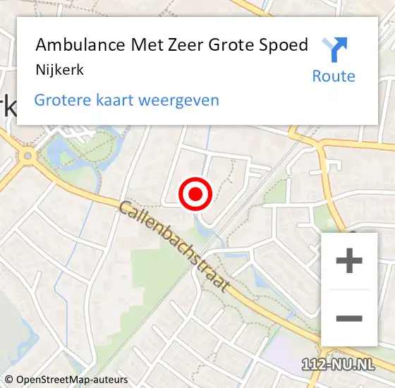 Locatie op kaart van de 112 melding: Ambulance Met Zeer Grote Spoed Naar Nijkerk op 23 mei 2024 10:06