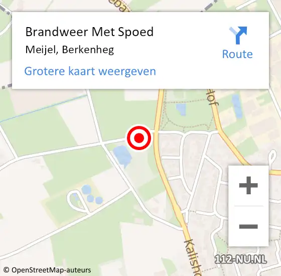 Locatie op kaart van de 112 melding: Brandweer Met Spoed Naar Meijel, Berkenheg op 23 mei 2024 11:13