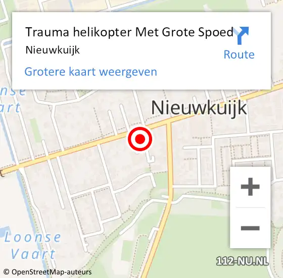 Locatie op kaart van de 112 melding: Trauma helikopter Met Grote Spoed Naar Nieuwkuijk op 23 mei 2024 12:35