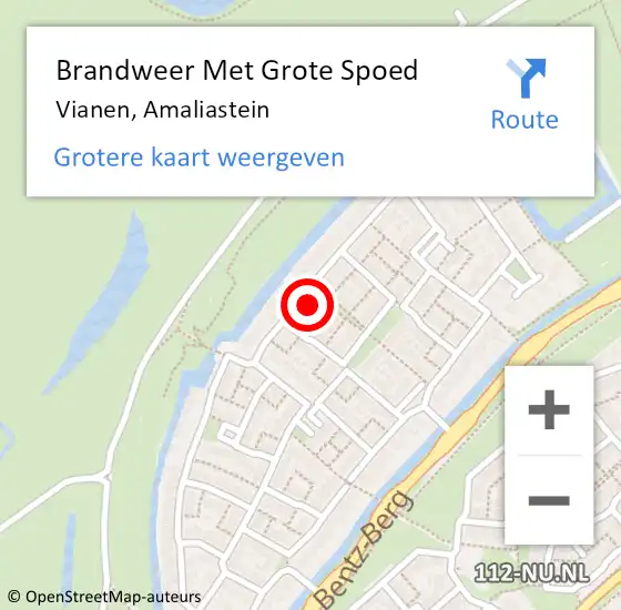 Locatie op kaart van de 112 melding: Brandweer Met Grote Spoed Naar Vianen, Amaliastein op 23 mei 2024 19:45