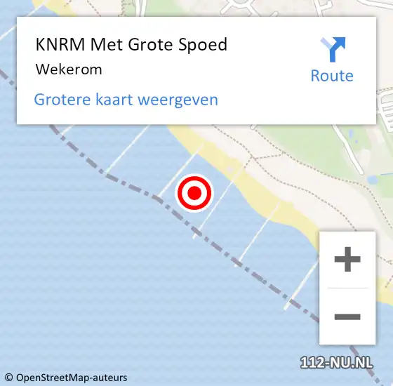 Locatie op kaart van de 112 melding: KNRM Met Grote Spoed Naar Westkapelle op 23 mei 2024 23:13