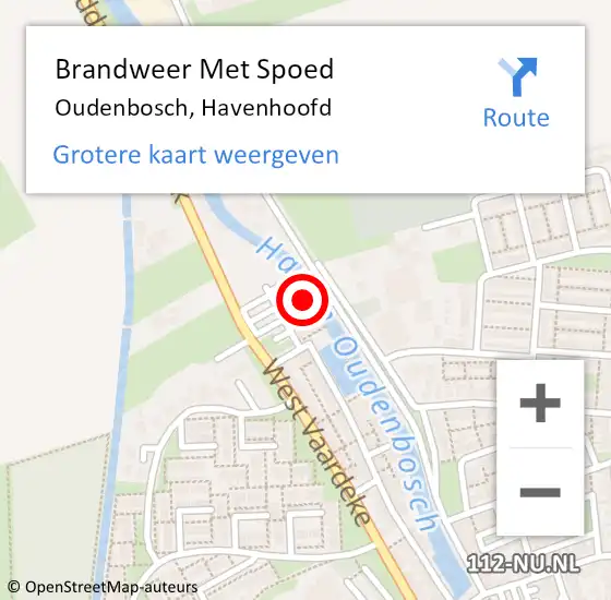 Locatie op kaart van de 112 melding: Brandweer Met Spoed Naar Oudenbosch, Havenhoofd op 24 mei 2024 07:18