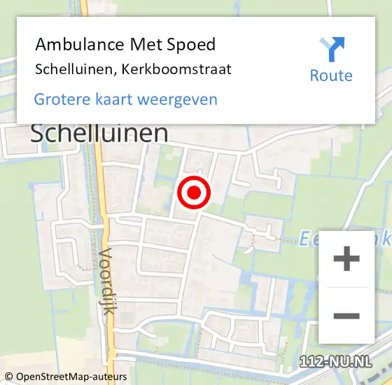 Locatie op kaart van de 112 melding: Ambulance Met Spoed Naar Schelluinen, Kerkboomstraat op 24 mei 2024 08:02