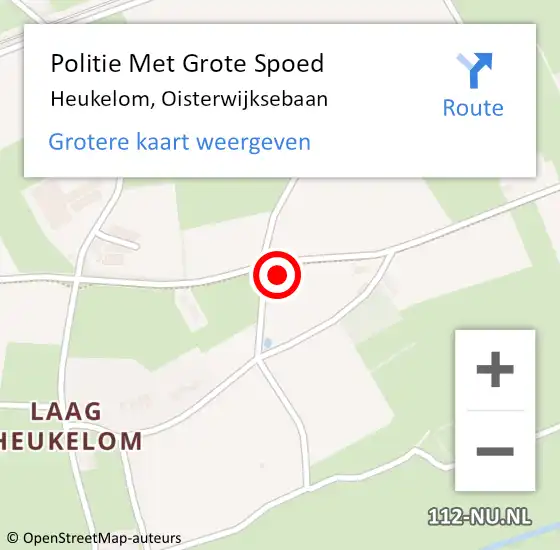 Locatie op kaart van de 112 melding: Politie Met Grote Spoed Naar Heukelom, Oisterwijksebaan op 24 mei 2024 08:19