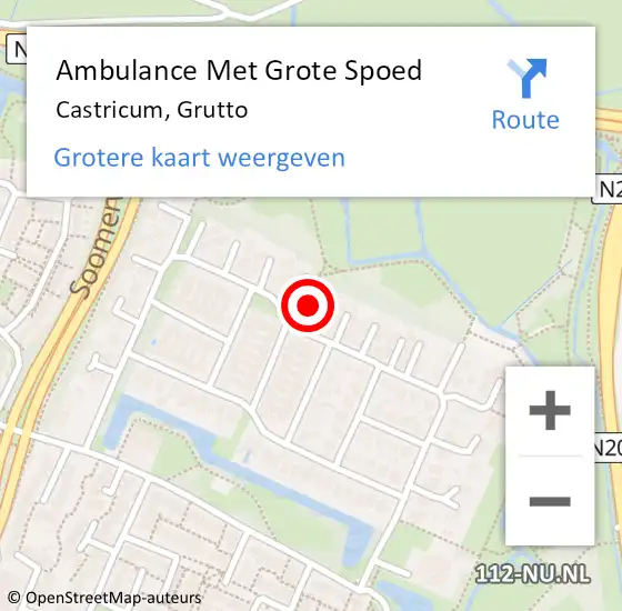 Locatie op kaart van de 112 melding: Ambulance Met Grote Spoed Naar Castricum, Grutto op 24 mei 2024 08:19