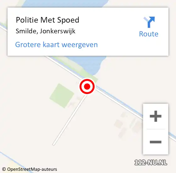 Locatie op kaart van de 112 melding: Politie Met Spoed Naar Smilde, Jonkerswijk op 24 mei 2024 10:23